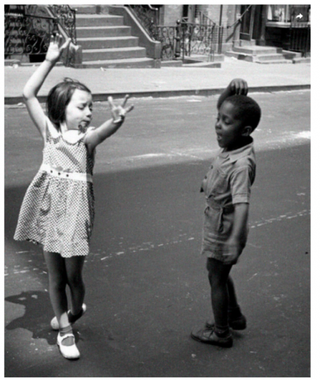 This photo is of two little kids dancing in the Streets Of New York City, around 1940. There are several comments that come to mind when I look at this photo. Which ones resonate with you? Feel free to add your own.