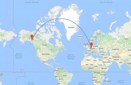 This last one (for today) is one that is quite popular with people from Germany. It is from Frankfurt Germany to Whitehorse, Yukon Territory, Canada. Germans really like the wilderness of the Canadian north and enough of them make this flight on Condor Flugdienst to make it a viable one. Is this a destination you would ever consider?