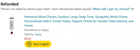 Item #4 was a disappointment and I would have returned it but Amazon said I could keep it and refunded me anyway. Good customer service from Amazon Canada. I bought these wind chimes based on the product description
