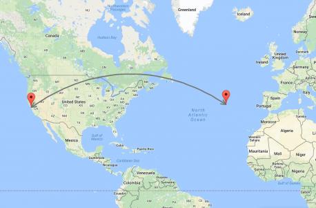 I am amazed this next one is viable. Oakland, CA to Terceira (Azores, Portugal). 5000 miles or 9 plus hrs on an Airbus 340 (4 jets on this one). Azorean immigration to the Bay Area started in the 1820's as whalers moved to California in search of these fine animals. This was followed by subsequent migrations in the early 1900s, and again in the 1960s escaping earthquakes and volcanoes. The cultural connections remain strong today. The Azores are a popular vacation destination to retrace this ancient sea route or visit the World Heritage city Angra do Heroísmo. Now that you know this, are you remotely interested?