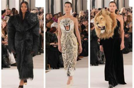 I got the idea for this survey after seeing this haut-couture fashion by Italian fashion house Elsa Schiaparelli who incorporates wild animals into the dresses. I'm sure whoever wearing this outfit will immediately get noticed as she enters the room. Do you like this creative fashion? (In order from L to R: black leopard, tiger, and lion)