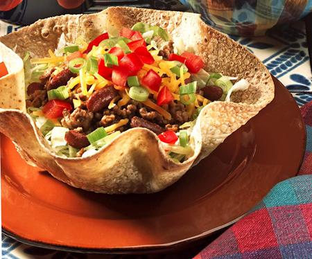 Taco salad or Taco bowl is a Tex-Mex dish originated in Texas during the 60's. Have you ever heard of or eaten Taco Salad?