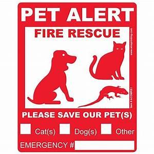 Some people post stickers to alert firefighters to the presence of animals in their homes. Do you or have you in the past done so?