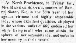 Hannah died from complications of childbirth at 38 in 1812, soon after delivering their 10th child. Sam had to raise their surviving 6 young children on his own. Would you be overwhelmed by that prospect?