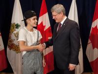 Do you think Justin Bieber was disrespectful when he met the Prime Minister because of what he was wearing?
