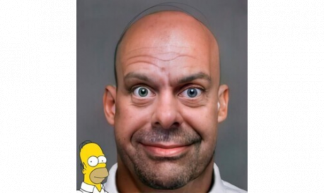 The infamous Homer Simpson was reimagined as a human, but the few hairs atop his head still looked drawn on. Do you think this is a good image?