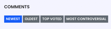 You can now sort the comment section by Newest, Oldest, Top Voted and Most Controversial. The default will be Newest, so you will be seeing the comments in chronological order when you first scroll to the comments. Have you noticed this new feature?