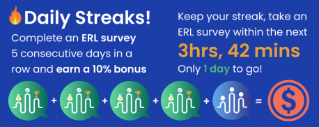 Right on the home page, you'll now see the below module detailing how many days your streak has been active and how much time you have left to achieve the 5 day streak. Here's what it will look like, do you think it's easy to understand this feature?