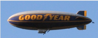 My first sighting of the Goodyear Blimp was when quite young. It looked like some strange prehistoric flying fish as it made its way across the sky. Have to confess that even though it's an unfair comparison, I never see the iconic blimp without thinking of the Hindenburg disaster in 1937. Have you ever seen the newsreel footage of the Hindenburg?