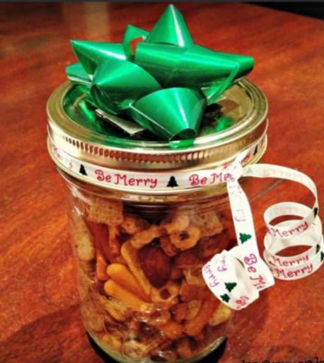 We are a fourth generation homemade Chex Mix family. Even my son Dexter got in on the action- at fourteen, he began making it for his grandfather at Christmas. But gifting homemade treats to friends and family seems less common than when I was younger. Special diets and other factors make it a bit tricky I suppose. Do you make and gift holiday treats these days?
