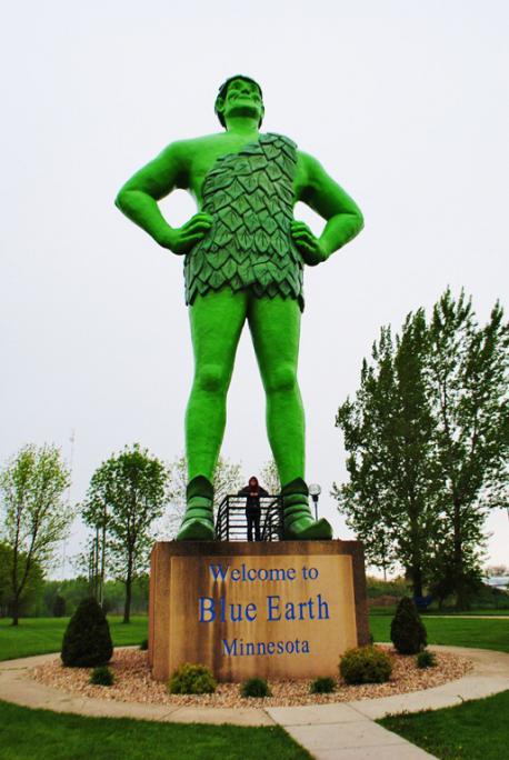 In the city of Blue Earth, Minnesota, stands a 55-foot fiberglass statue of the Jolly Green Giant. The statue was first unveiled in 1978, and was set on its permanent base on July 6, 1979. The statue attracts over 10,000 visitors a year. Have you ever visited this statue?