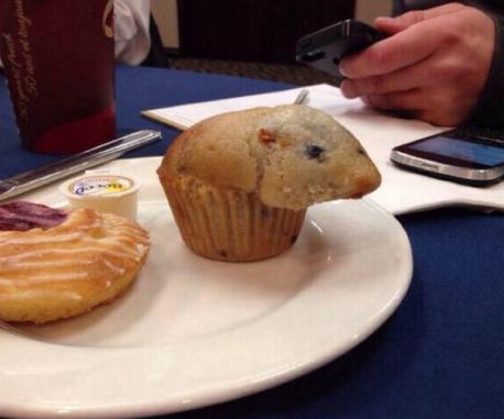 Regardless if this is real, or just looks an awful lot like a rodent, no one should have to go through this. Would you eat this muffin?