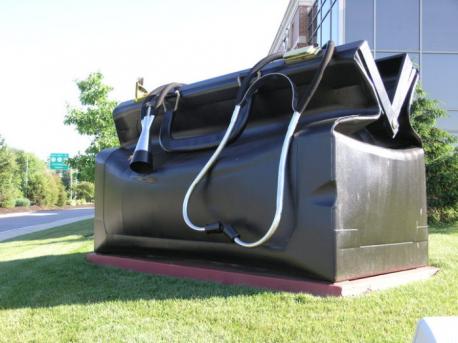Delaware - A giant doctor's bag sits outside the Apex Medical Center in Newark, Delaware. However, the only person fit to carry this bag around is a literal giant, seeing as it's nearly 20 feet tall! Have you ever visited this bag?