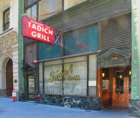 CALIFORNIA: Tadich Grill, San Francisco - Tadich Grill serves classic San Francisco cuisine, including seafood cioppino and Hangtown Fry, an oyster and bacon frittata. The restaurant first opened in 1849, and it's been in the same family since the late 1920s. Have you ever dined at this restaurant?