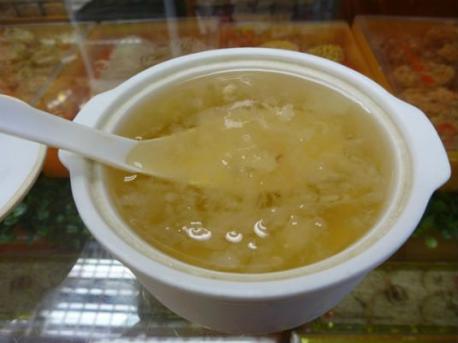 Bird's Nest Soup – Southeast Asia - This Asian delicacy is made from the nest of the Swiftlet bird, who instead of collecting twigs for its bed, builds it out of its own gummy saliva, which goes hard when exposed to air. Usually built high up on cliff faces, harvesting them is a dangerous business and many people die each year. Whether its 'rubbery taste' is worth this human sacrifice, I've yet to find out. Bird spit - enjoy! Have you ever had this food?