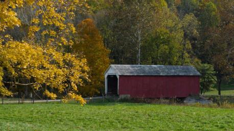 Indiana: Parke County - Located about an hour or so to the west of Indianapolis, Parke County is the place to be each autumn, specifically during their Covered Bridge Festival (October 8-17). Admire these romantic spans while also trying delicious treats like baked potato & pumpkin ice cream. The county is also the perfect jumping-off point for exploring Turkey Run State Park, which is home to an incredible display of color each year. Have you ever visited this destination?