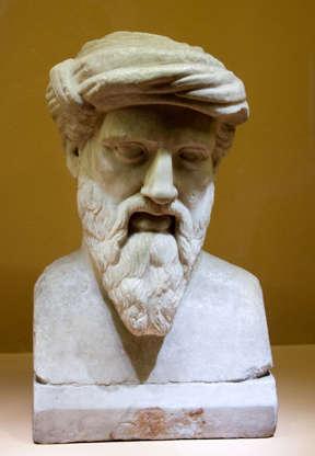 Pythagoras - What we know of Pythagoras doesn't add up. The number-obsessed ancient Greek is supposed to have developed the Pythagorean Theorem, still used in math class today. But all references to him come from his followers and were mixed with all kinds of supernatural and mythical elements, raising suspicions. Even his theorem may have been known by Egyptians much earlier. Do you think this was a real person?