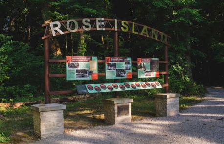 Indiana: Rose Island Amusement Park, Charlestown - Rose Island was once a kitsch amusement park beloved by locals, but it was all but washed away by the Ohio River flood of 1937. Today the leafy Charlestown State Park protects the site's eerie fragments: a decaying stone fountain, a series of metal archways and an over-grown swimming pool with ladders leading to nowhere. Dotted amid the park's remnants, information boards offer a glimpse of the site's former glory. Have you ever visited this attraction?