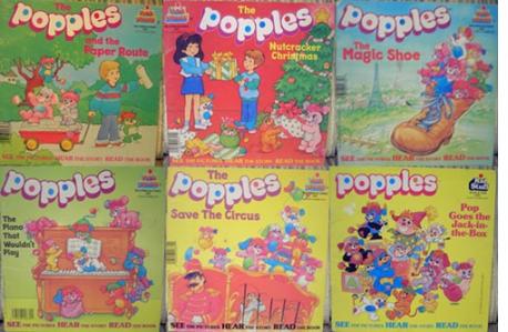 Did you ever have any of the Popples read-along books with cassette tapes or records?
