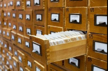 Card Catalogs 1870s-2000 Most Millennials have never rifled through a wooden chest of drawers filled with numbered index cards in their local libraries. But for generations, that's exactly how the Dewey Decimal System and the card catalog made finding books easy. Computers were doing the task by 2000. Did you use card catalogs?