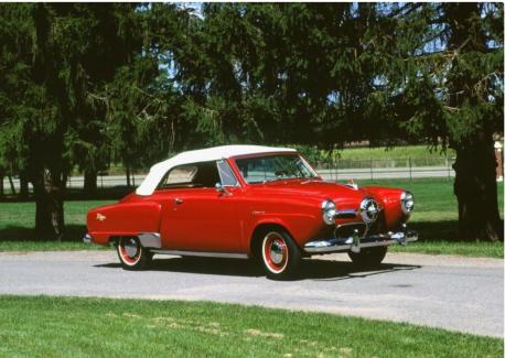 Studebaker Automobile Co., founded in South Bend, Indiana, was a company that made electrically-powered cars at the beginning of the 20th century. By 1904, the company started selling gas-powered cars—two-cylinder, 16-horsepower touring vehicles. In 1913, Studebaker was the third-largest producer of cars in the U.S., trailing Ford and Overland. The company survived the Great Depression and produced trucks for the military during World War II. After the war, the company produced a curiously-styled car called