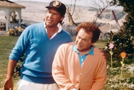 Caddyshack 2, (1988) Warner Bros. needed a comedy for the summer of 1988 and paid an enormous amount to Rodney Dangerfield and Chevy Chase to get them to return for Caddyshack 2. Dangerfield convinced Caddyshack co-writer and director Harold Ramis to write the screenplay. Dangerfield hated the script he wrote. At the last minute, Dangerfield quit. Warners was still so desperate for a hit that they plunged ahead anyway, recruiting Jackie Mason to replace Dangerfield as the film's wealthy slob who sticks it to the uptight WASPs of the Bushwood Country Club. Mason was no Rodney Dangerfield, though, and his part became an endless string of tired one-liners, fart jokes, and wacky prop comedy. Did you ever see Caddyshack 2?