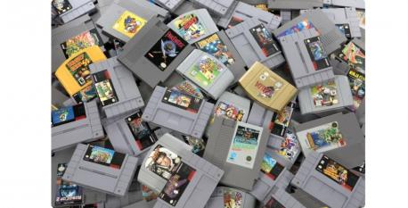 NES, SNES, and N64 cartridges that were usually grey and would give out a warm plasticky smell after you played with them. Did you use these?