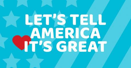 #tellamericaitsgreat is a Canadian organized project to let America know just how great it is, and it doesn't need someone to try and 