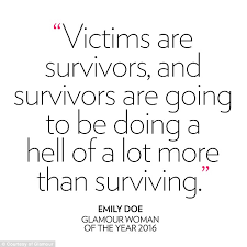 In this month's Glamour Magazine, the victim, who still wants to remain anonymous speaks out publicly for the first time. She said her initial reaction to this miscarriage of justice was to feel 