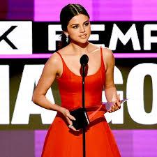 In a show that is always a showcase for the skimpiest, shortest and most revealing outfits on the women, Gomez came out in a simple red gown, and delivered without a doubt the most sincere thank you speech of the night, after a hiatus from performing this year. She also said, 