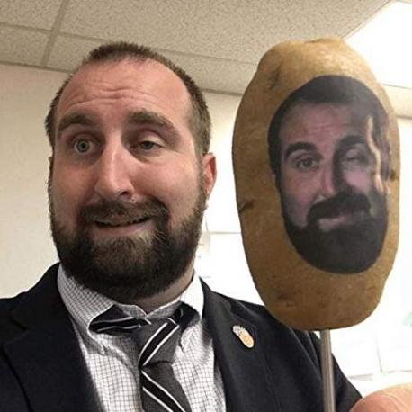 Real Life Potato Head. Yes, you can buy a real Idaho potato with your custom image on it. All you have to do is hit 