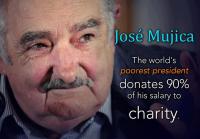 This description comes from him donating 90% of his monthly salary to charity, what are your opinions on this?